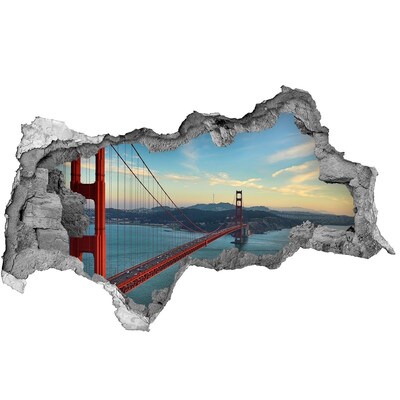 Autocolant gaură 3D Podul Golden Gate din San Francisco