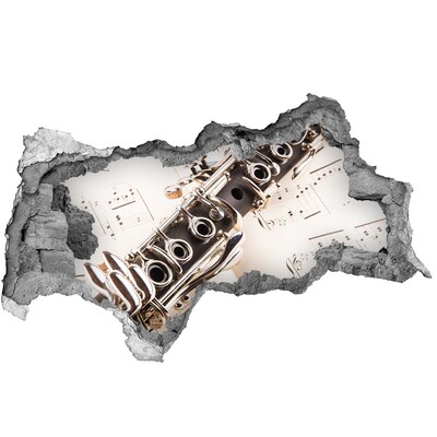 Fototapet 3D gaură în perete Gaură muzicală în perete