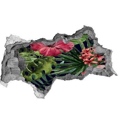 Fototapet un zid spart cu priveliște Paradis tropical în spatele zidului