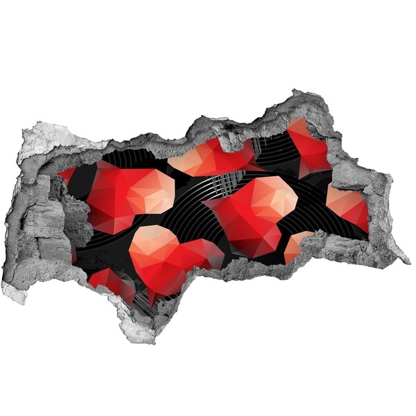 Autocolant de perete gaură 3D Geometrie în resturi