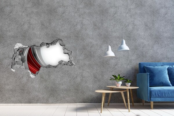 Autocolant de perete gaură 3D Un perete deteriorat cu efect de adâncime