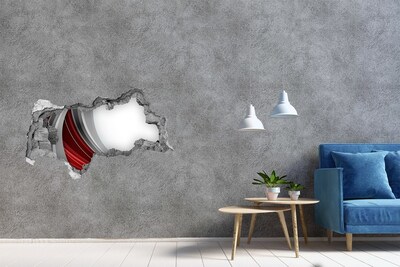 Autocolant de perete gaură 3D Un perete deteriorat cu efect de adâncime