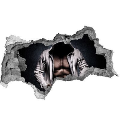 Fototapet 3D gaură în perete Antrenament intens în stil urban