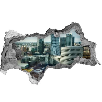 Fototapet 3D gaură în perete Vedere a orașului modern