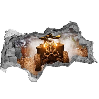 Autocolant gaură 3D ATV-ul de raliu în acțiune
