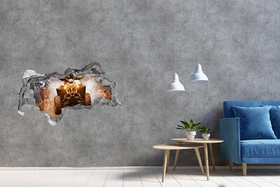 Autocolant gaură 3D ATV-ul de raliu în acțiune