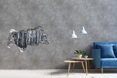 Fototapet un zid spart cu priveliște Pădure de mesteacăn de iarnă