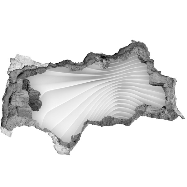 Autocolant un zid spart cu priveliște Zid spart cu efect de oglindă