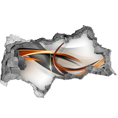 Autocolant 3D gaura cu priveliște Scurgere de culoare abstractă