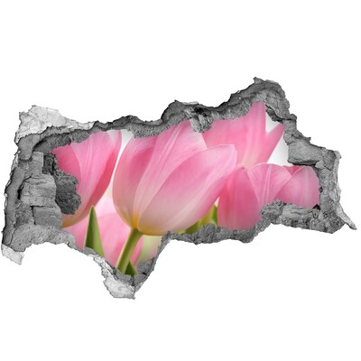 Autocolant de perete gaură 3D Un vis floral în spatele peretelui