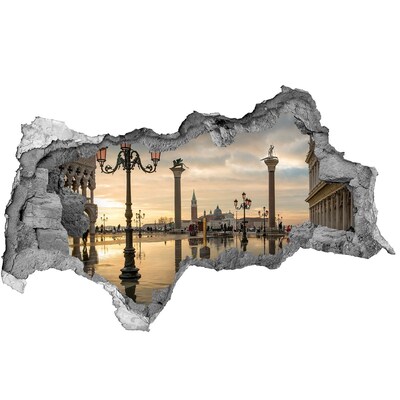 Fototapet 3D gaură în perete Veneția, Italia