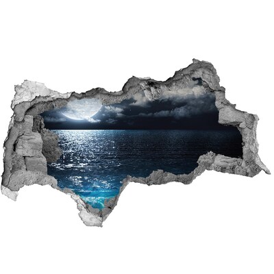 Autocolant 3D gaura cu priveliște Vedere nocturnă a mării