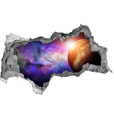 Autocolant gaură 3D Aventură spațială