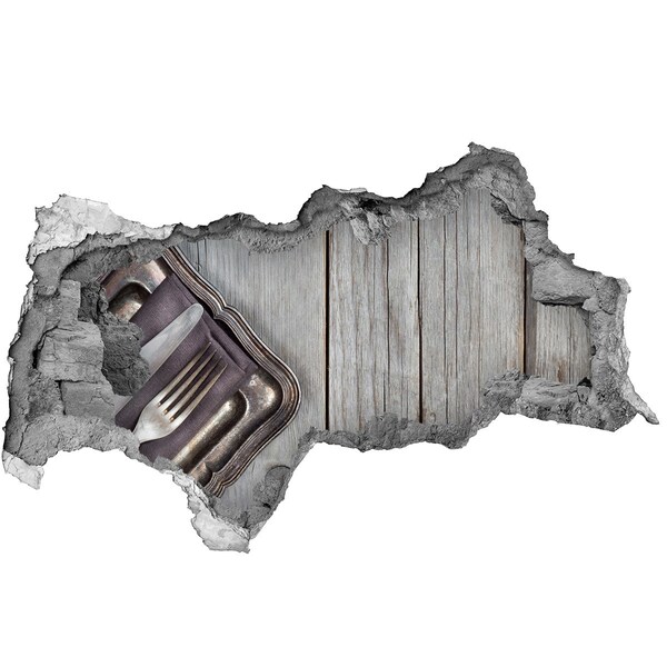 Fototapet un zid spart cu priveliște O sală de mese fermecătoare în stil rustic