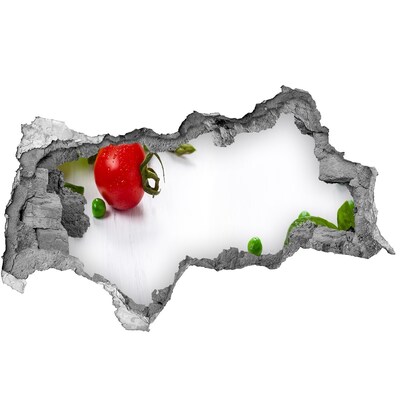 Autocolant autoadeziv gaură Legume proaspete în bucătărie