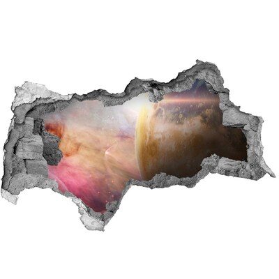 Autocolant un zid spart cu priveliște Aventură spațială