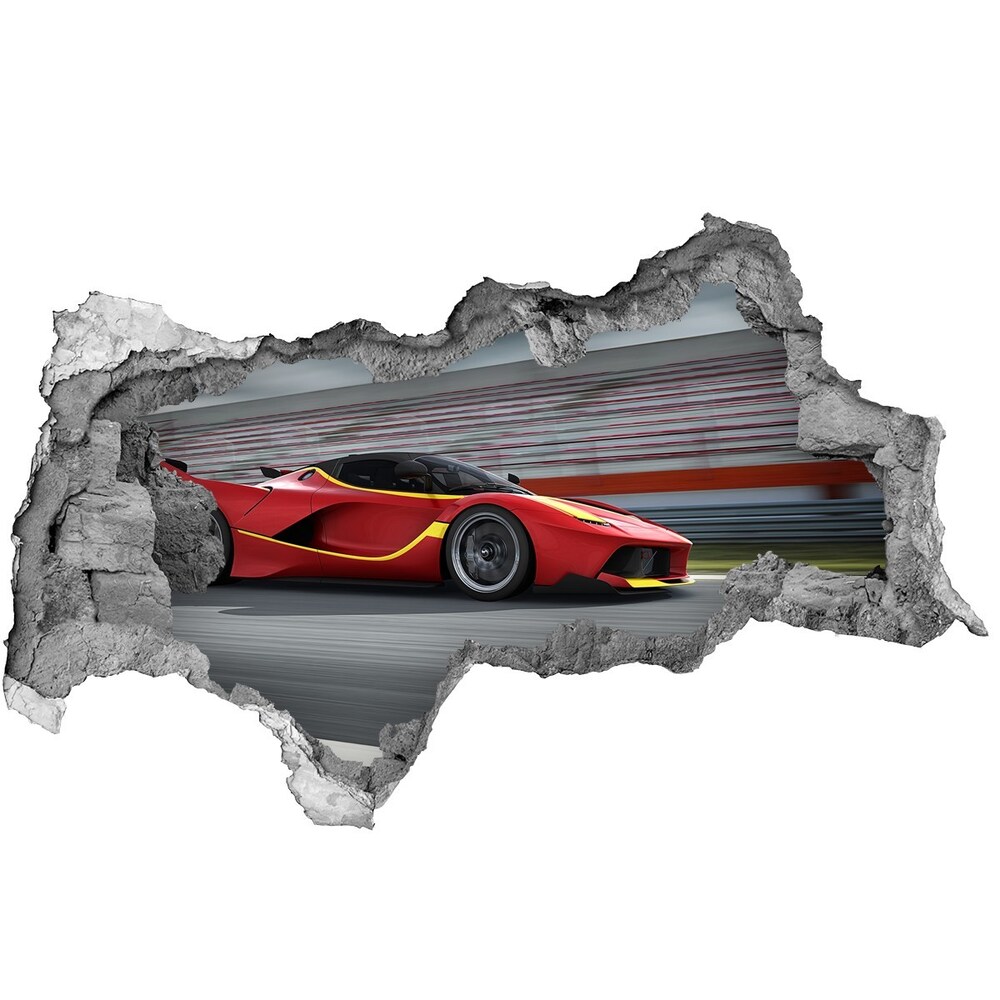 Autocolant 3D gaura cu priveliște Mașină sport