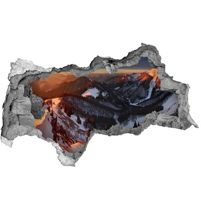 Autocolant autoadeziv gaură Peisaj montan de iarnă