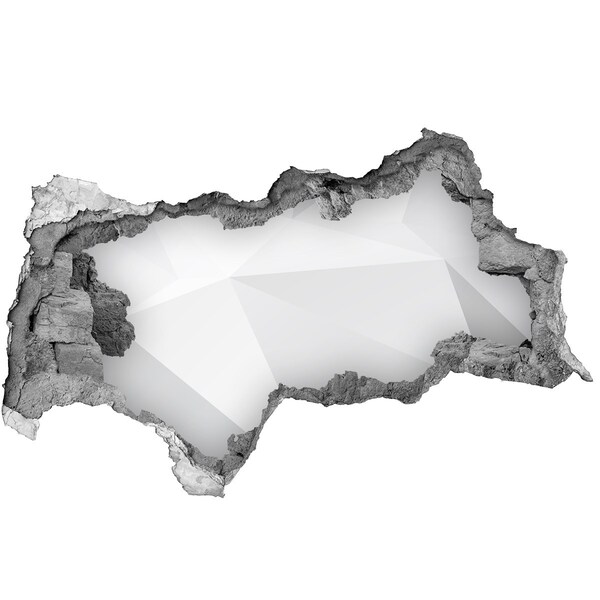 Autocolant 3D gaura cu priveliște Zid spart cu reflexie a luminii