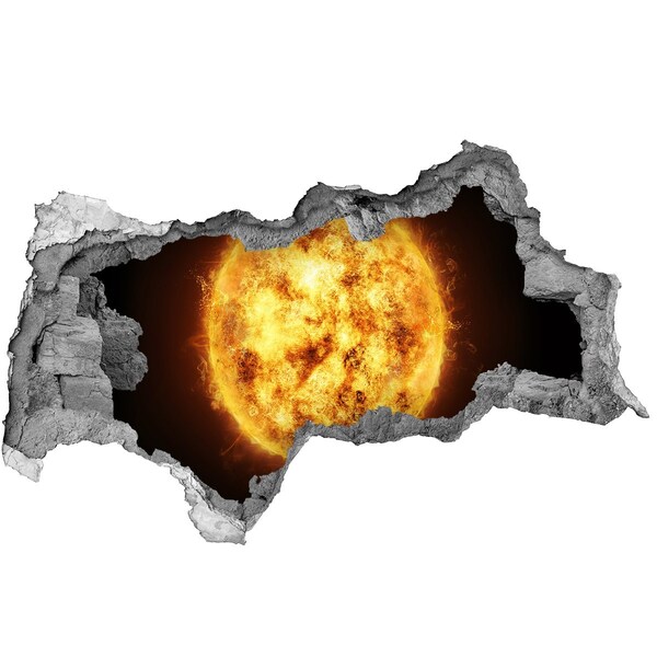 Autocolant de perete gaură 3D Explozie solară
