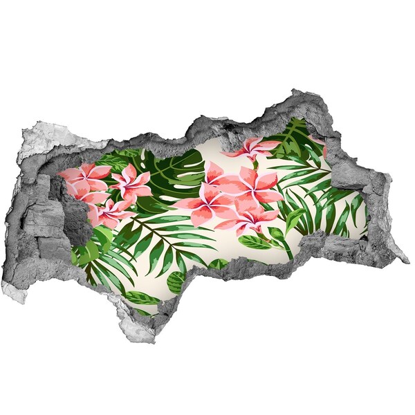 Autocolant 3D gaura cu priveliște model floral