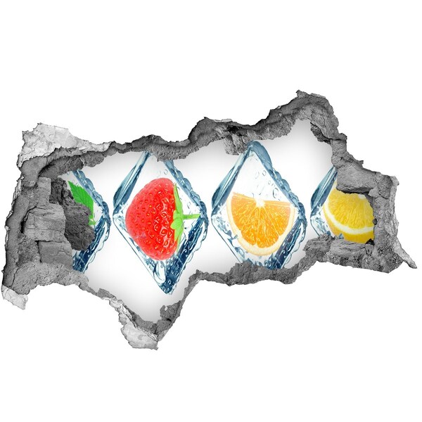 Autocolant gaură 3D Duo fructat pe gheață