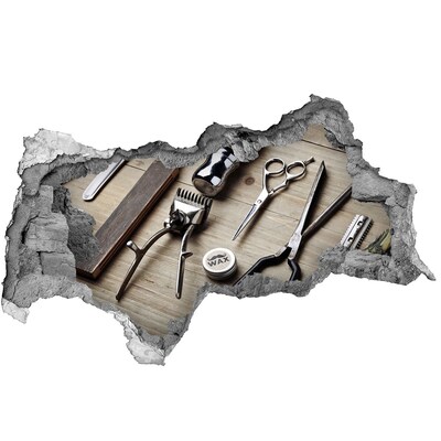 Autocolant de perete gaură 3D Atelier de coafură