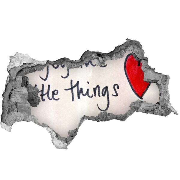 Fototapet 3D gaură în perete Un perete deteriorat cu o inscripție