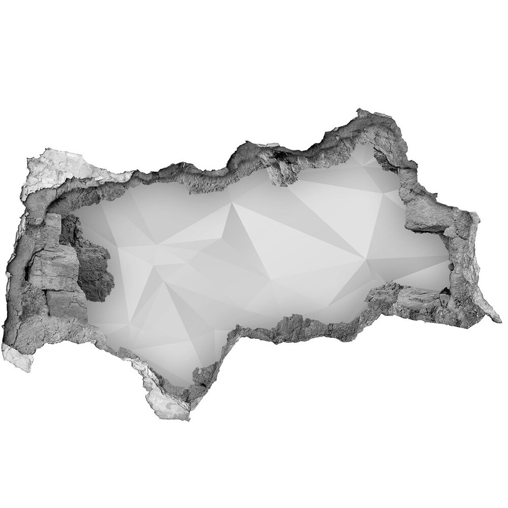 Autocolant gaură 3D triunghiuri abstractizare