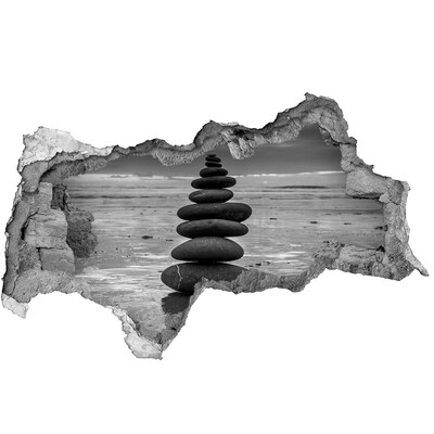 Autocolant de perete gaură 3D pietre de echilibru