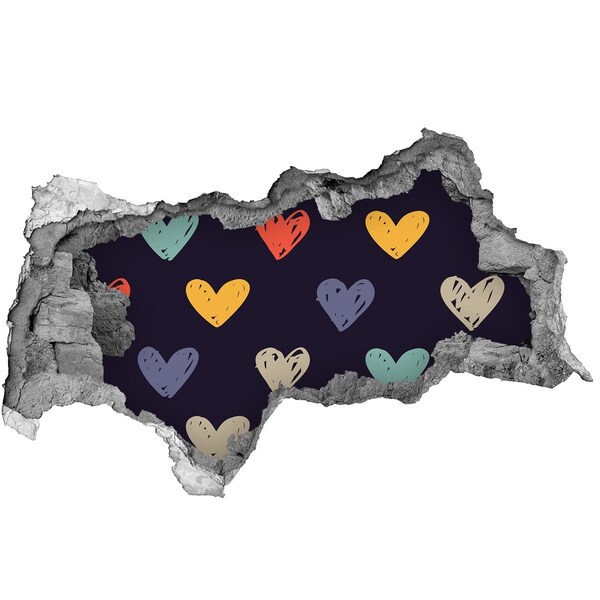 Autocolant autoadeziv gaură Inimă pe perete