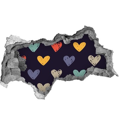 Autocolant autoadeziv gaură Inimă pe perete