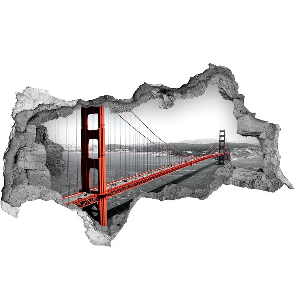 Autocolant un zid spart cu priveliște Podul Golden Gate din San Francisco