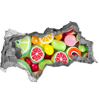 Autocolant un zid spart cu priveliște Paradisul dulciurilor