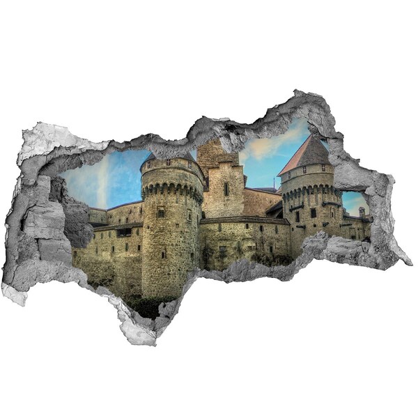 Autocolant gaură 3D Un castel în ruine