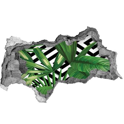 Autocolant un zid spart cu priveliște Paradis tropical în spatele zidului