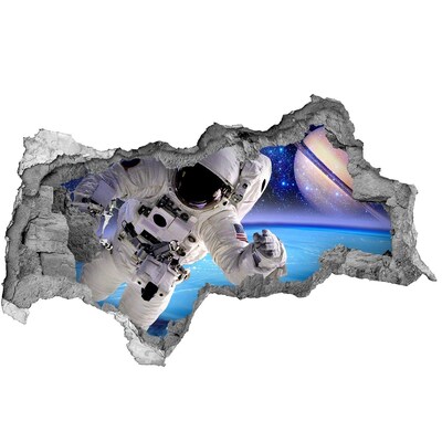 Fototapet 3D gaură în perete Astronautul în spațiu
