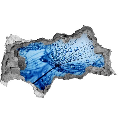 Fototapet un zid spart cu priveliște Picături de apă pe o floare delicată