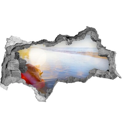 Fototapet un zid spart cu priveliște Plajă tropicală cu scoici