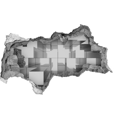 Autocolant de perete gaură 3D Spațiu în beton