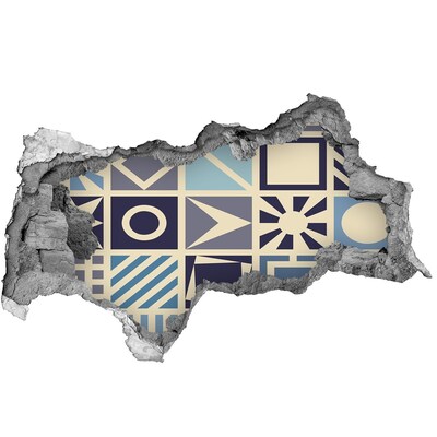 Autocolant autoadeziv gaură Geometrie pe perete