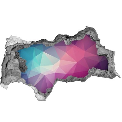 Autocolant de perete gaură 3D Geometrie în gaură