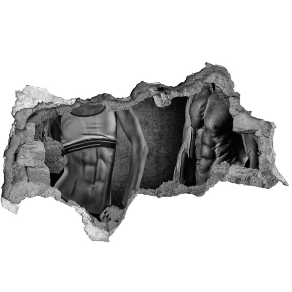 Autocolant 3D gaura cu priveliște Forță și determinare