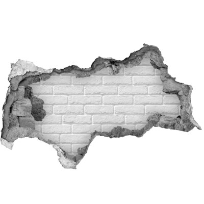 Fototapet 3D gaură în perete zid de cărămidă