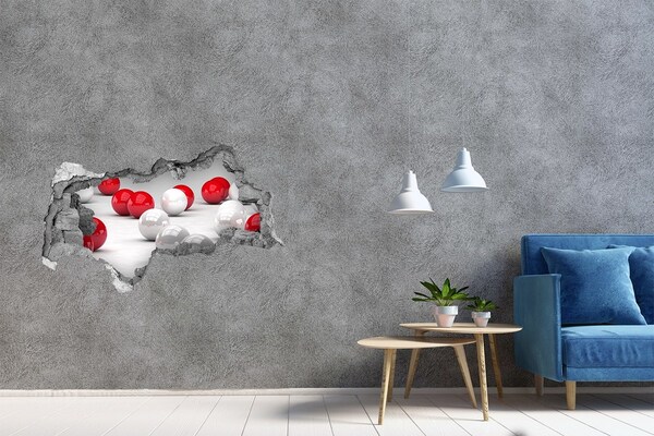 Autocolant de perete gaură 3D Un perete spart cu gloanțe