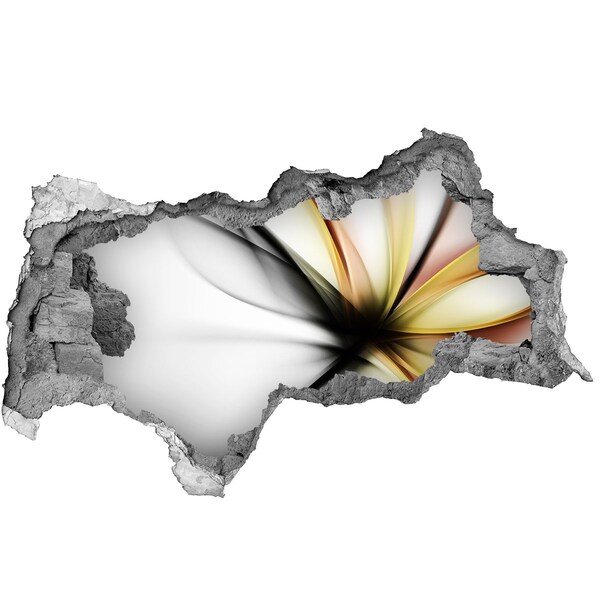 Autocolant de perete gaură 3D Un perete spart cu un model abstract