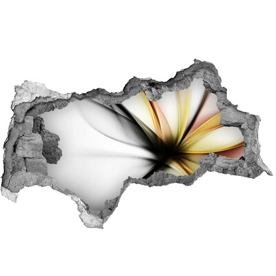 Autocolant de perete gaură 3D Un perete spart cu un model abstract