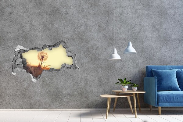 Fototapet un zid spart cu priveliște O floare în razele soarelui