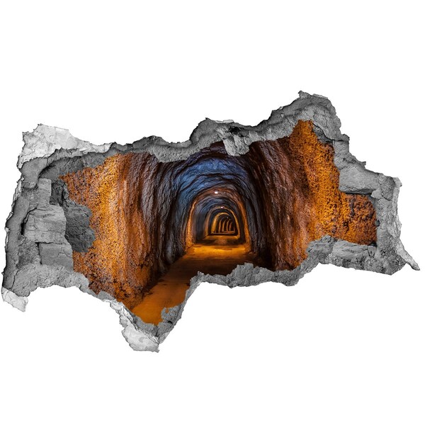 Autocolant de perete gaură 3D Tunel misterios în munți