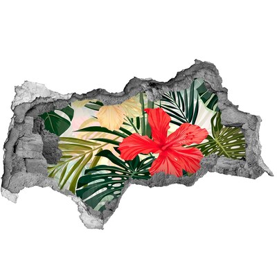 Autocolant gaură 3D flori Hawaii